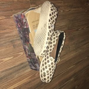 Toms metallic dot brown
